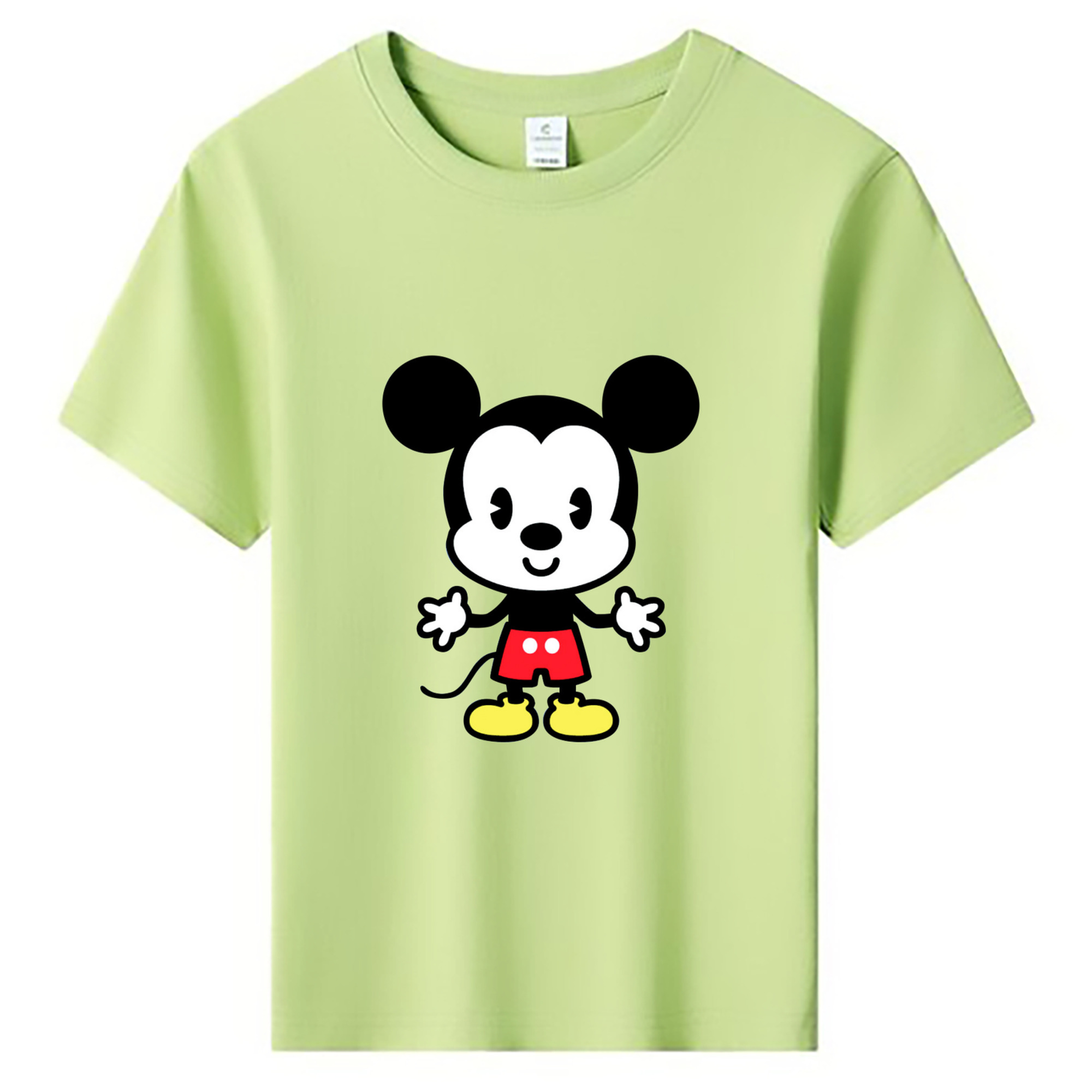 ミッキーマウス Mickey Mouse 綿100％キッズTシャツ（フロントプリント）